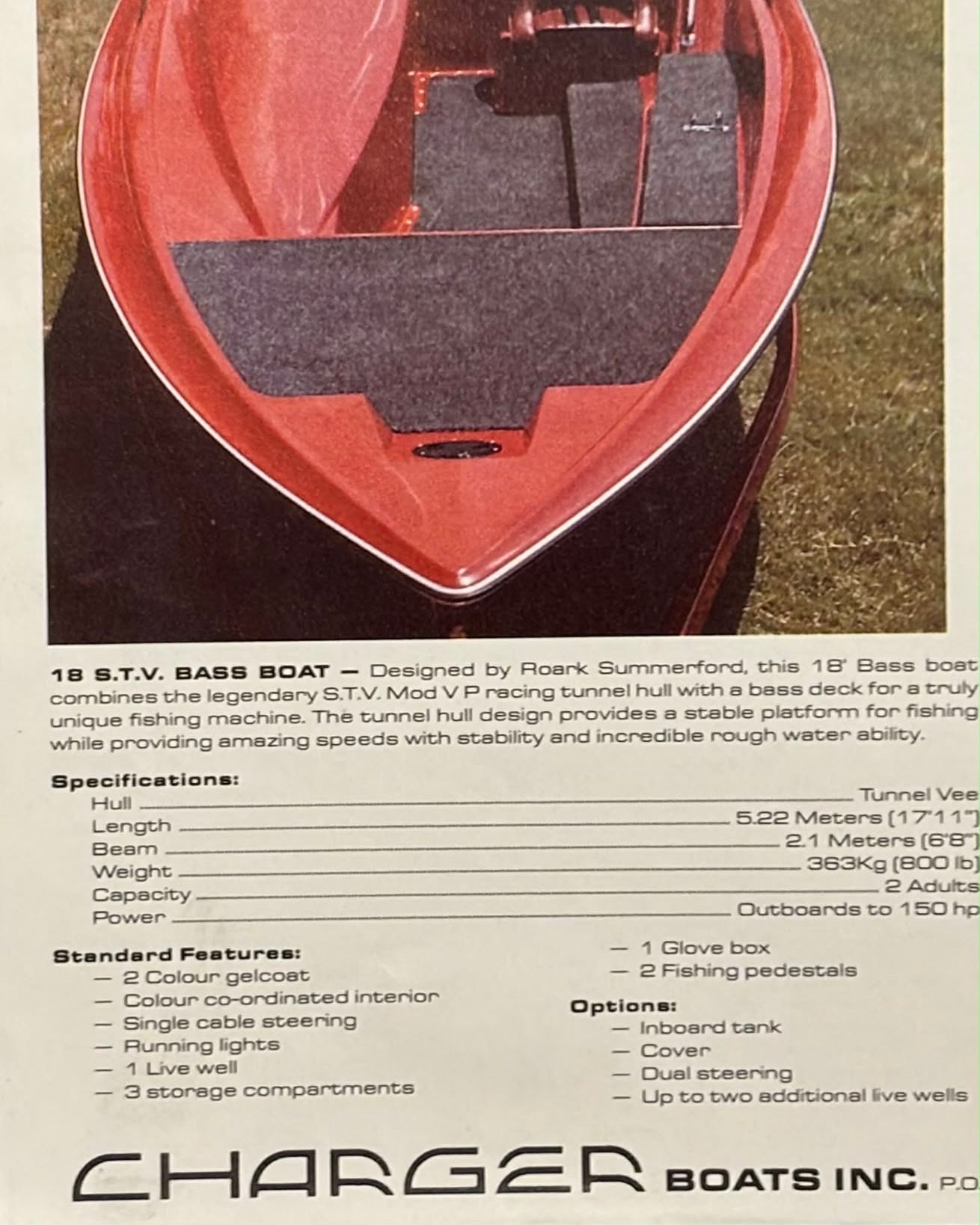 18 STV Bass Boat model